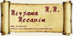 Mirjana Mećavin vizit kartica